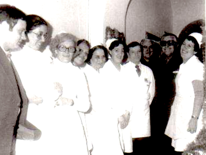 A l'hôpital de Bonifacio en 1976 (Photo F. C)