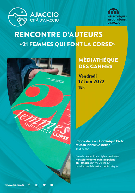 Ajaccio : une rencontre avec les auteurs Jean-Pierre Castellani et Dominique Pietri à la médiathèque des Cannes