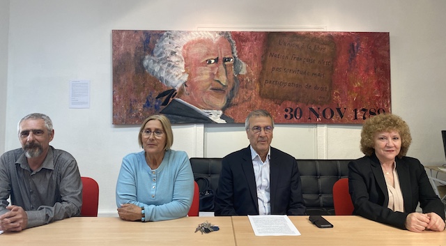 Michel Stefani et Toussainte Devoti, Amélie Raffaelli-Franceschi et Pascal Rossi.