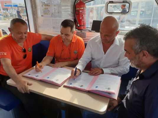 La signature de la convention permettra entre autres à la SNSM de pouvoir former au secours en mer