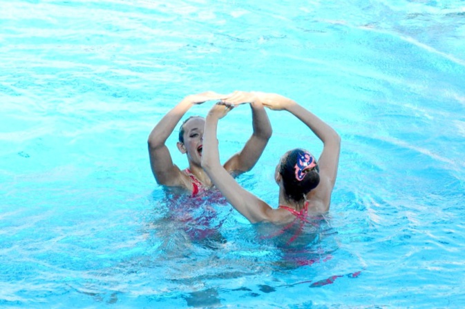 Manon et sa coéquipière Sasha à l'entraînement pour le championnat d'Europe. Photo : P-P. Venturi Manon et sa coéquipière Sasha à l'entraînement pour le championnat d'Europe. Photo : P-P. Venturi