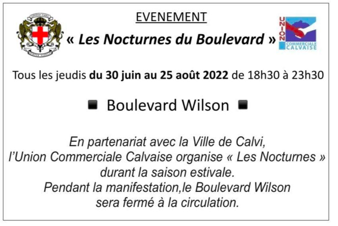 Calvi : les jeudis soir d'été le boulevard Wilson ferme à la circulation