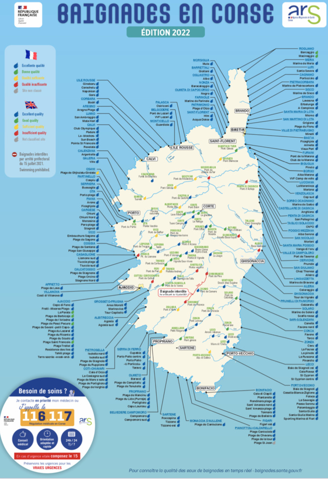 En Corse, des eaux de baignade de très bonne qualité En Corse, des eaux de baignade de très bonne qualité