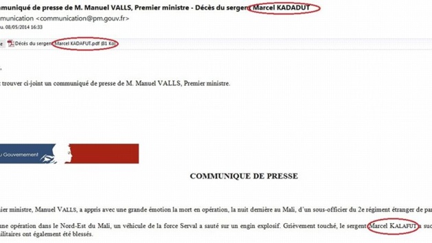 Nom du soldat tué au Mali : Quand Matignon s'emmêle les pinceaux… Nom du soldat tué au Mali : Quand Matignon s'emmêle les pinceaux…