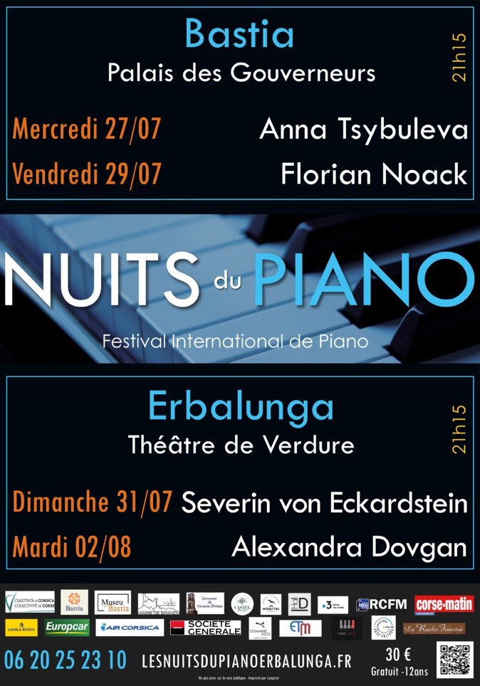 Musique : « Les Nuits du piano » à Bastia et Erbalonga