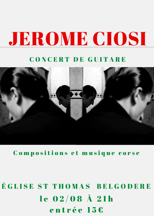Belgodere : un concert de Jérôme Ciosi ce 2 aout 