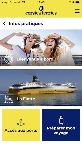 La nouvelle application mobile de Corsica Ferries