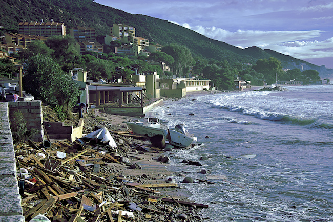 La tempête Adrian en octobre 2018 a fait des ravages à Ajaccio. Photo : François Quirac