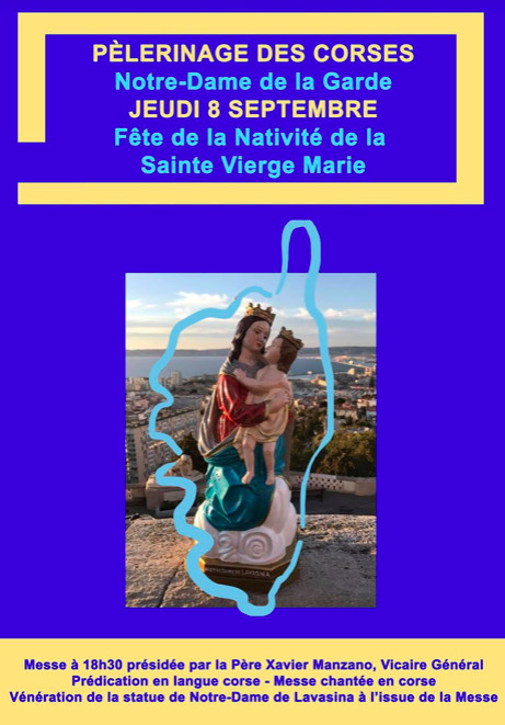 8 septembre à Marseille : une messe chantée en corse à Notre Dame de la Garde
