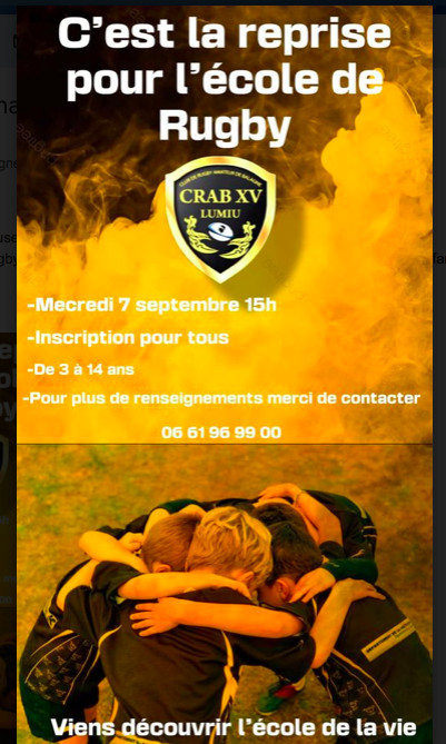 C'est la reprise ce mercredi pour l'école de rugby de Balagne