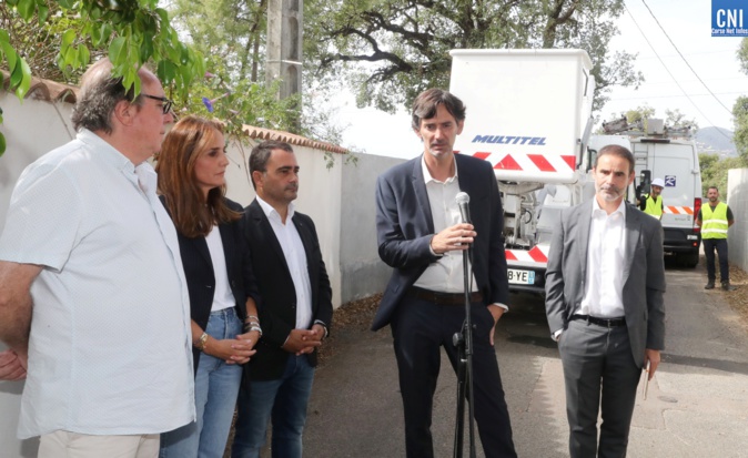 La mairie d'Ajaccio a lancé les travaux, Chemin de Pietralba en présence notamment de Julien Paolini, président de l'Agence d'Urbanisme et d'Énergie (Photo Michel Luccioni)