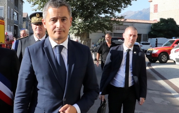 Gérald Darmanin, ministre de l'Intérieur en Corse en août dernier (Photo Michel Luccioni)
