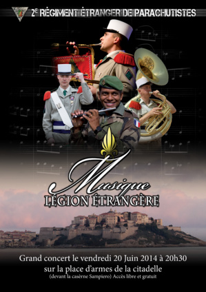 Concert gratuit de la Musique de la Légion Etrangère dans la citadelle de Calvi