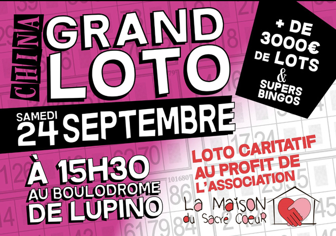 Bastia : un grand loto du Sacré Cœur le samedi 24 septembre à Lupinu