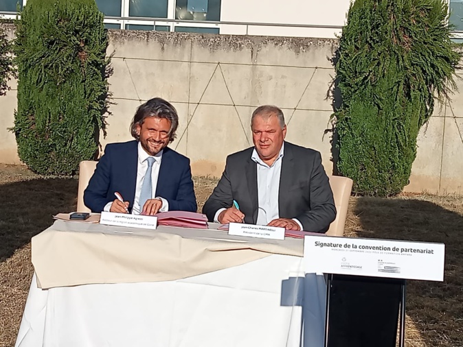 La signature entre l'académie et la CMA à Ajaccio La signature entre l'académie et la CMA à Ajaccio
