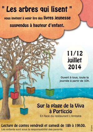 Des livres jeunesse suspendus à hauteur d'enfant à Porticcio! Des livres jeunesse suspendus à hauteur d'enfant à Porticcio!