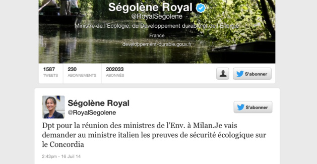 "Concordia" : L’appel de Gilles Simeoni entendu, Ségolène Royal demande des garanties à l’Italie "Concordia" : L’appel de Gilles Simeoni entendu, Ségolène Royal demande des garanties à l’Italie