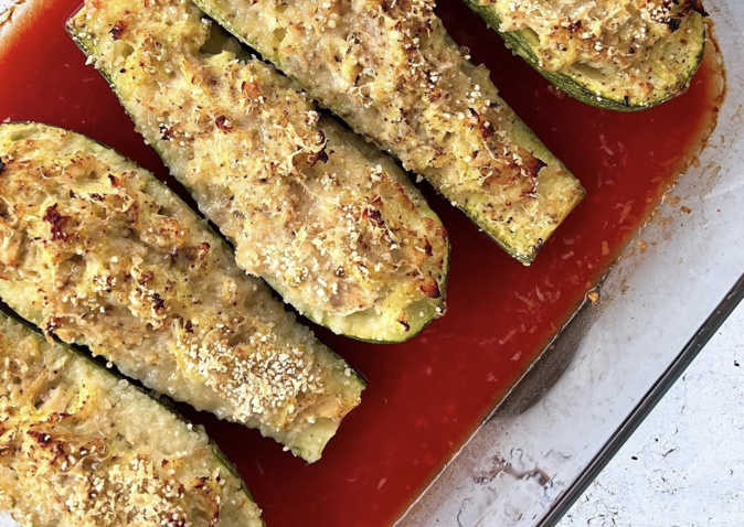 A table : courgettes farcies au thon avec #lapetitecuisinedemarie A table : courgettes farcies au thon avec #lapetitecuisinedemarie