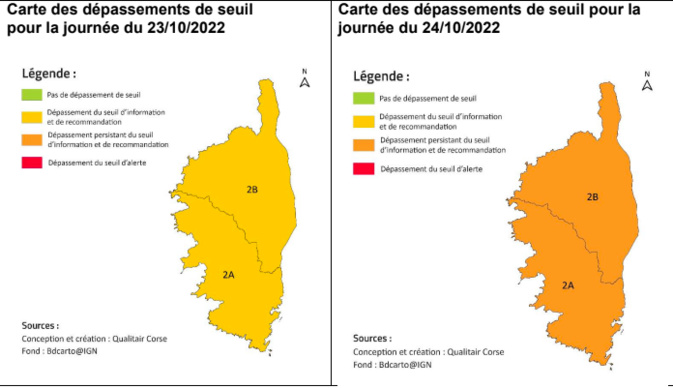 Corse : des concentrations élevées de particules fines relevées dans l'air Corse : des concentrations élevées de particules fines relevées dans l'air