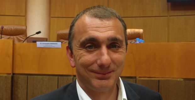 Jean-Christophe Angelini, président du groupe Femu a Corsica, conseiller général et conseiller municipal de Porto-Vecchio.