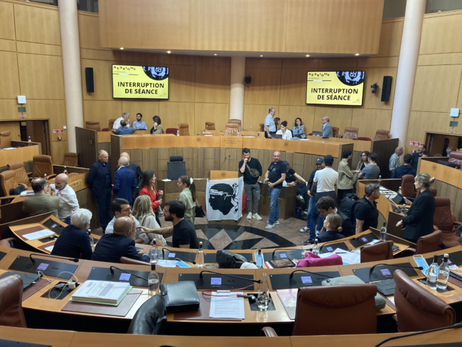 Hémicycle de l'assemblée de Corse. (Photos Michel Luccioni) Hémicycle de l'assemblée de Corse. (Photos Michel Luccioni)