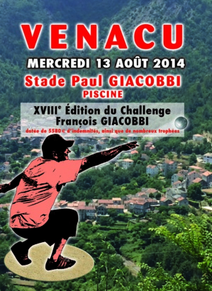 Venaco : La 18ème édition du challenge François-Giacobbi Venaco : La 18ème édition du challenge François-Giacobbi