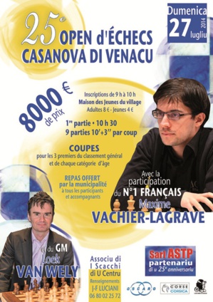 Le 25e open d'échecs de Casanova-di-Venacu : Un grand moment Le 25e open d'échecs de Casanova-di-Venacu : Un grand moment
