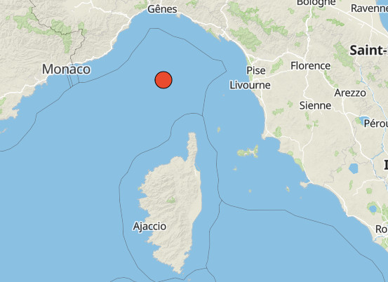 Le séisme de magnitude 3,7. Capture écran Réseau sismologique et géodésique français Résif