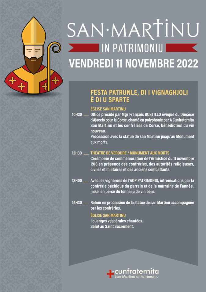 Patrimoniu célèbre San Martinu les 10 et 11 novembre Patrimoniu célèbre San Martinu les 10 et 11 novembre