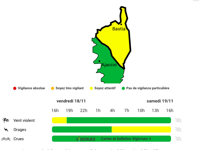 Capture écran site Vigilance Météo France Capture écran site Vigilance Météo France