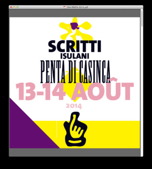 Deux jours pour les Scritti Isulani de Penta-di-Casinca Deux jours pour les Scritti Isulani de Penta-di-Casinca