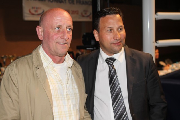 Raynald Amadei avec le président Anthony Elkaim