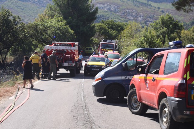 La route Départementale de Calenzana bloquée