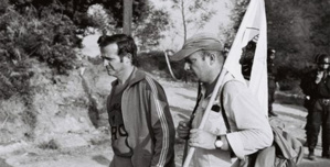 Le Dr Edmond Simeoni et un militant de l'ARC. Photo Gérard Koch. Le Dr Edmond Simeoni et un militant de l'ARC. Photo Gérard Koch.