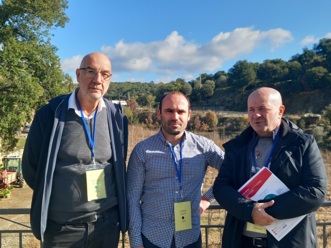 De droite à gauche le dr. Antoine, Grisoni, le dr. Laurent Carlini et le dr. François Agostini