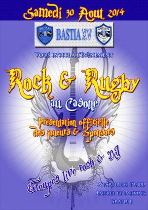 Un soirée Rock-Rugby avec Bastia XV au Casone Un soirée Rock-Rugby avec Bastia XV au Casone