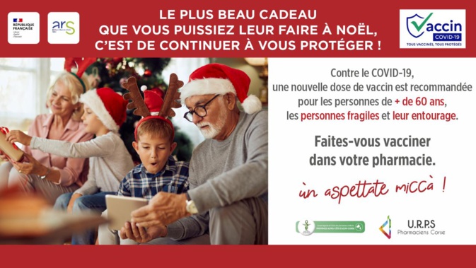 Covid : Face à la 9ème vague qui s’amorce en Corse, les professionnels de santé appellent à effectuer son rappel avant les fêtes de fin d’année Covid : Face à la 9ème vague qui s’amorce en Corse, les professionnels de santé appellent à effectuer son rappel avant les fêtes de fin d’année
