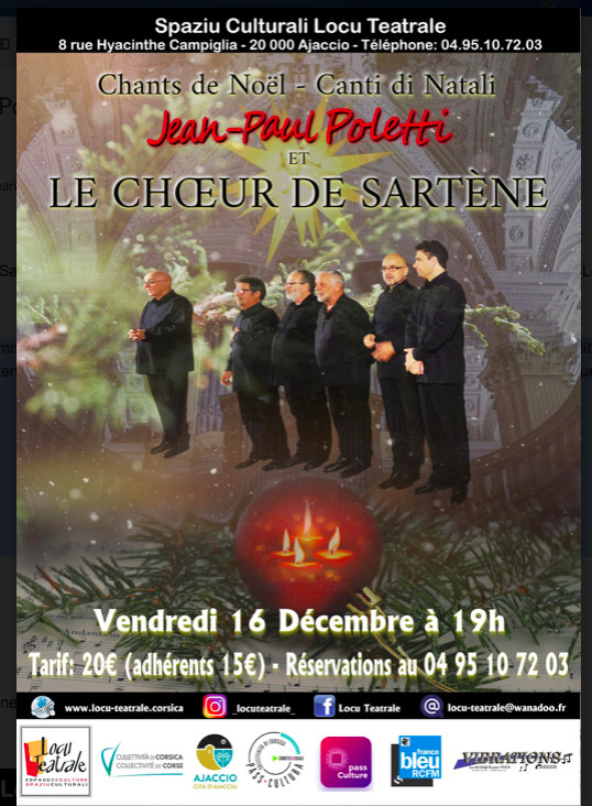 Ajaccio : un concert de Noel le vendredi 16 décembre | Brèves | Corse Ajaccio : un concert de Noel le vendredi 16 décembre | Brèves | Corse