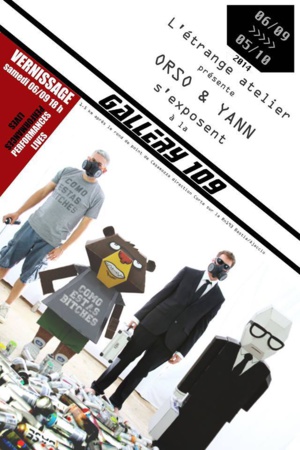 Performance "live" des artistes-peintres Orso et Yann à la Gallery 109 Performance "live" des artistes-peintres Orso et Yann à la Gallery 109