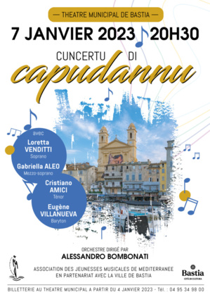 Bastia : cuncertu di capudannu le 7 janvier au théâtre