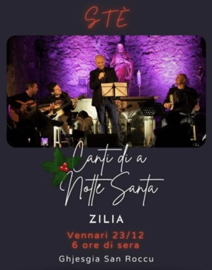 "Canti di a Notte Santa" à Zilia ce vendredi 23 décembre "Canti di a Notte Santa" à Zilia ce vendredi 23 décembre