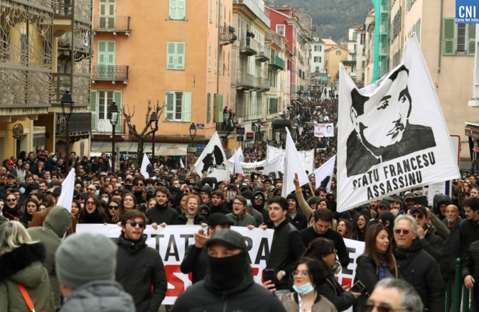 Manifestation à Corti.