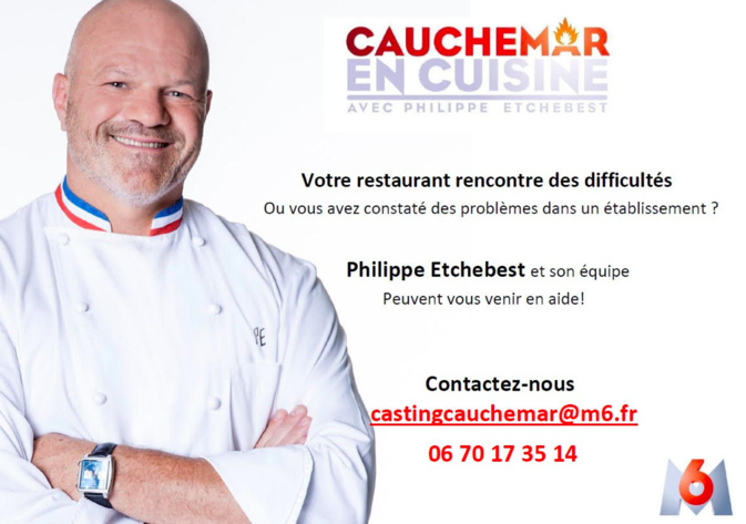 Le chef Philippe Etchebest recherche des restaurateurs en Corse pour "Cauchemar en cuisine" Le chef Philippe Etchebest recherche des restaurateurs en Corse pour "Cauchemar en cuisine"