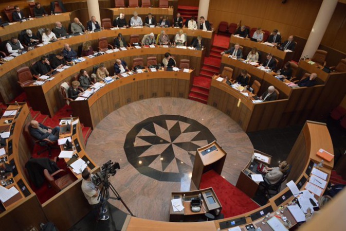 L'hémicycle de la l'Assemblée de Corse. Photo Michel Luccioni.