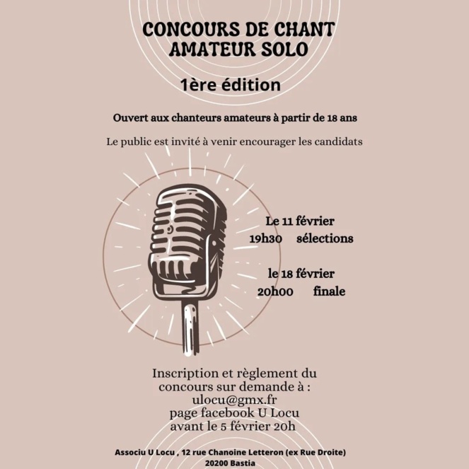 Un concours de chant à Bastia