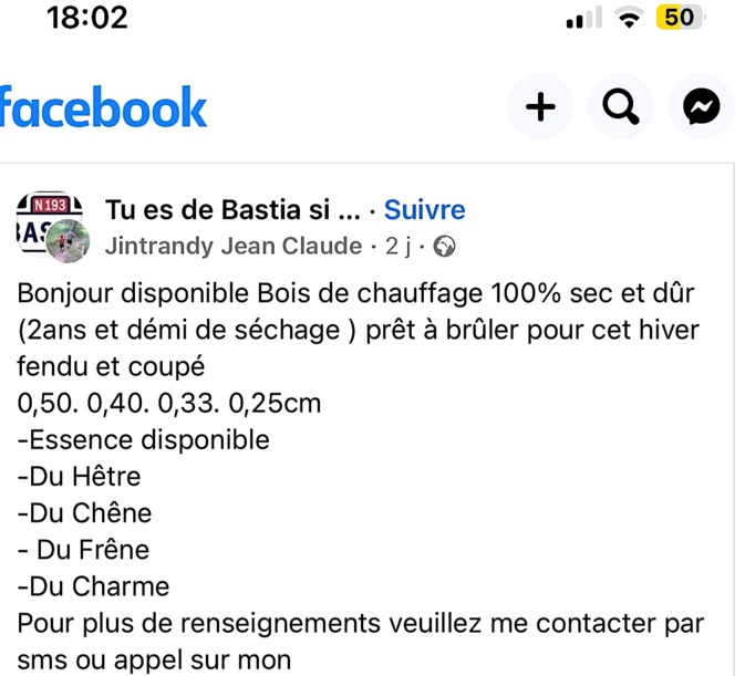 Pene in capu - Au large les arnaqueurs au bois de chauffage Pene in capu - Au large les arnaqueurs au bois de chauffage