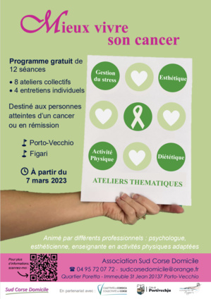 A Figari et Porto-Vecchio, un programme pour "mieux vivre son cancer" A Figari et Porto-Vecchio, un programme pour "mieux vivre son cancer"