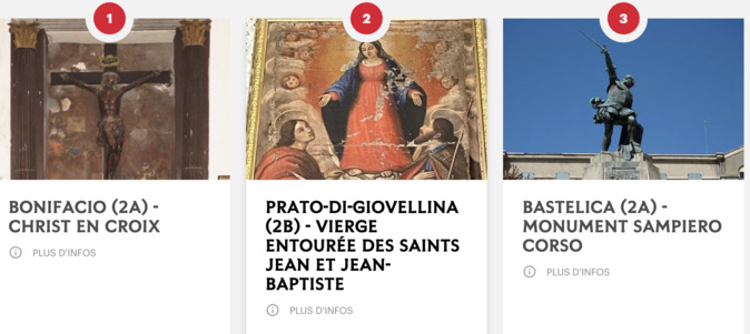 Votez pour l’œuvre d’art du patrimoine corse que vous voulez voir restaurer Votez pour l’œuvre d’art du patrimoine corse que vous voulez voir restaurer