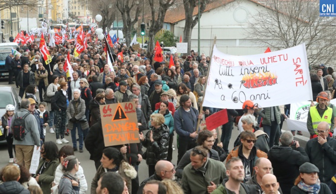Grève du 7 mars : revivez la manifestation à Ajaccio Grève du 7 mars : revivez la manifestation à Ajaccio