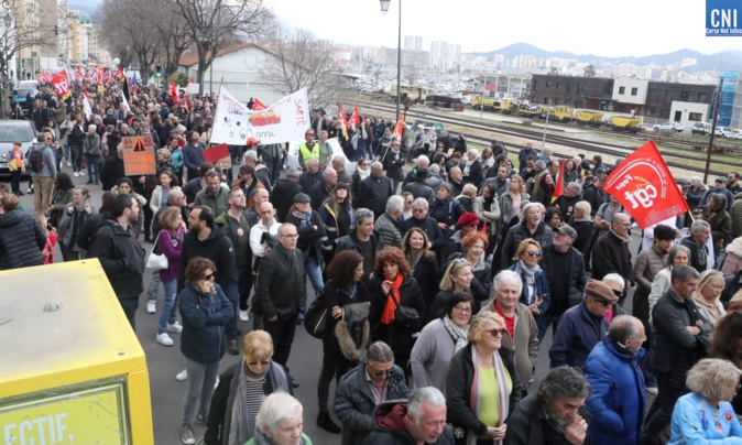Grève du 7 mars : revivez la manifestation à Ajaccio Grève du 7 mars : revivez la manifestation à Ajaccio
